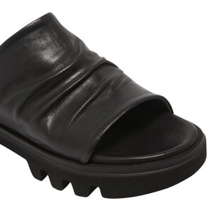 Carl Scarpa Clarisse Black Leather Chunky Sandals